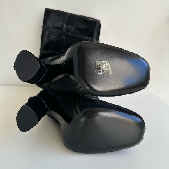 Tom Ford Leather Patchwork Calf Hair Knee-High Boots Fall/ Winter 2015 size 37 - Picture 12 of 16